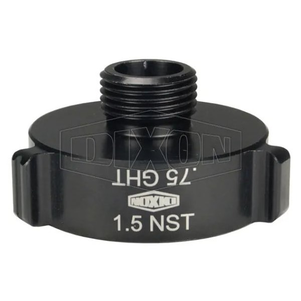 Style N37 Rocker Lug Hydrant Adapter, 1-1/2 x 3/4 in, FNPT x Male Garden Hose Thread Connection, Alu