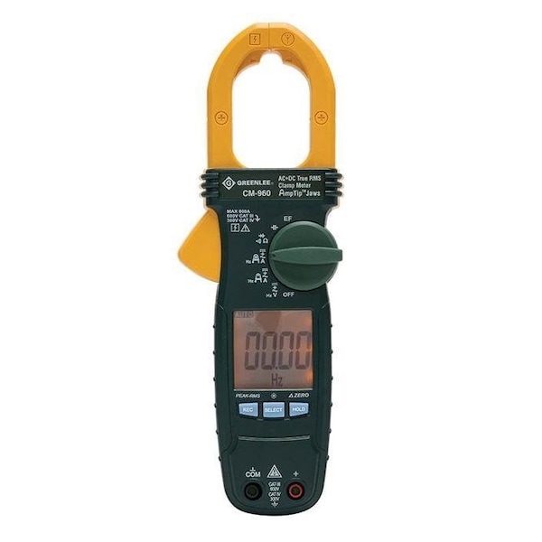 Clamp Meter, LCD, 600 A