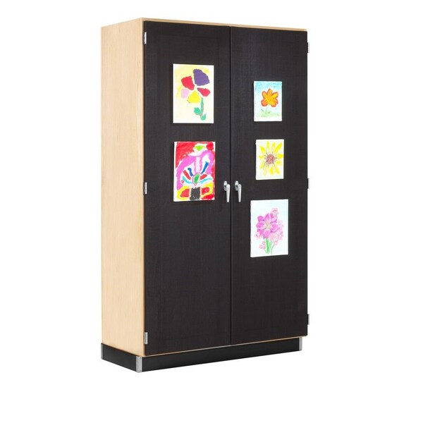 Shelving Storage Cabinet, 84 in H, 48 in W, (2) Fixed, (4) Adjustable Shelves