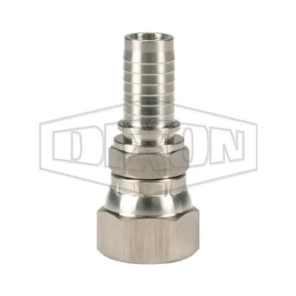 Crimp Collar, 1/4 in, Female JIC Swivel, 316 SS, Domestic