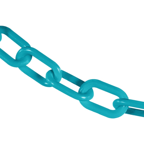 2" x 100' Turquoise Heavy Duty Plastic Safety Chain