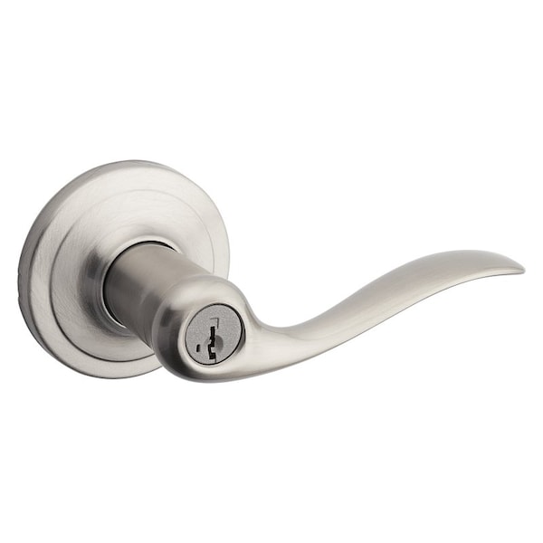 Signature Series Entry Lever Lockset, Satin Nickel