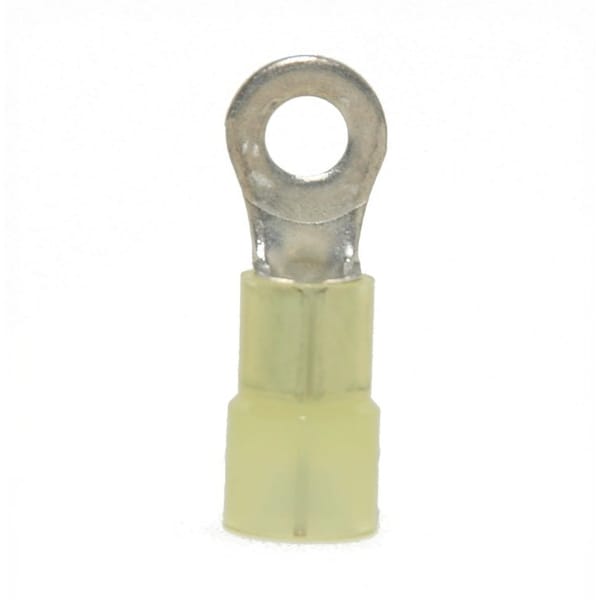 Ring Terminal, #8 Stud Size, 10 AWG, 600 V, Nylon Insulated, 1000 PK