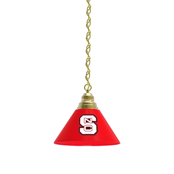 North Carolina State Pendant Light, Brass Fixture
