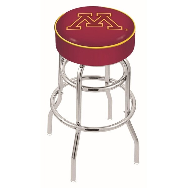 25" Minnesota Cushion Seat, 2-Ring Chrome Swivel Bar Stool
