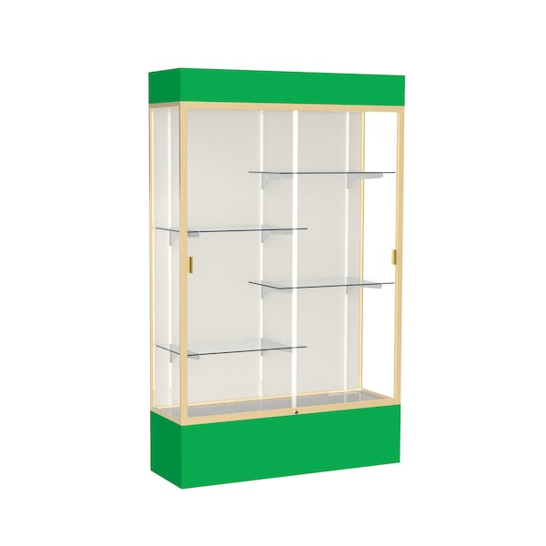 Lighted Floor Display Case 48x80x16, Plaque