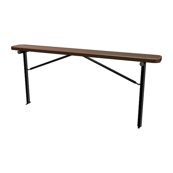 Bench w/o Back, Ingroud Mount, 8ft., Brown