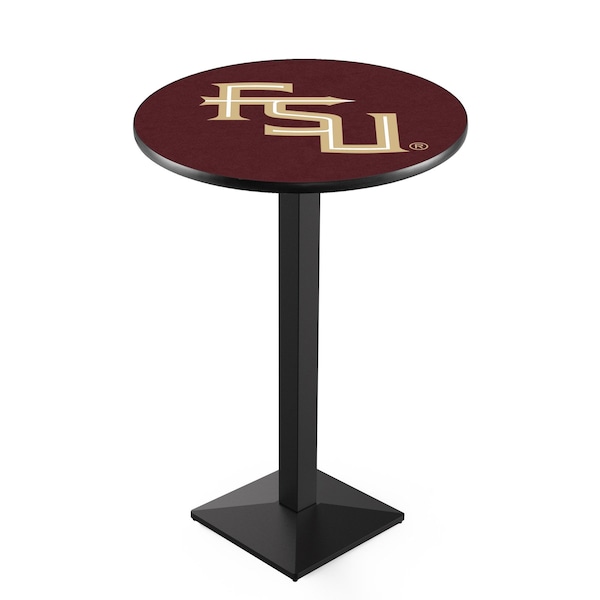 42" Blk Wrinkle Florida State (Script) Pub Table, 36" dia. Top