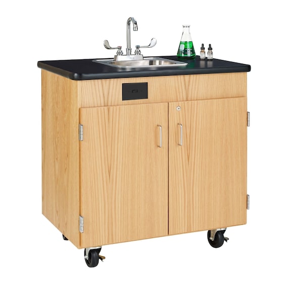 Hot Water Mobile Station, 36" W, 36" Height, 250 lb.