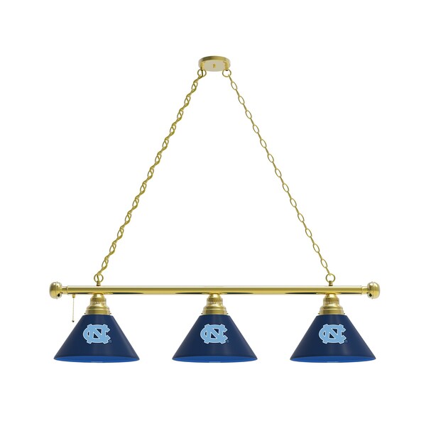North Carolina 3 Shade Billiard Light, Brass Fixture