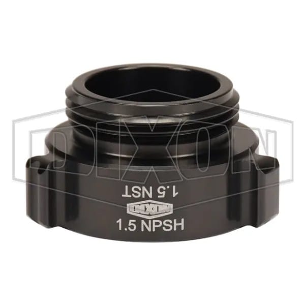 Style N37 Rocker Lug Hydrant Adapter, 1-1/2 in, FNPSH x MNST NH Connection, Aluminum, Hardcoat Ano