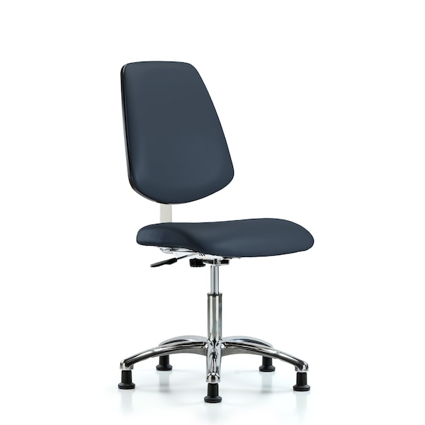 Clean Room Chair 18" to 23" Height, Vinyl, Imperial Blue