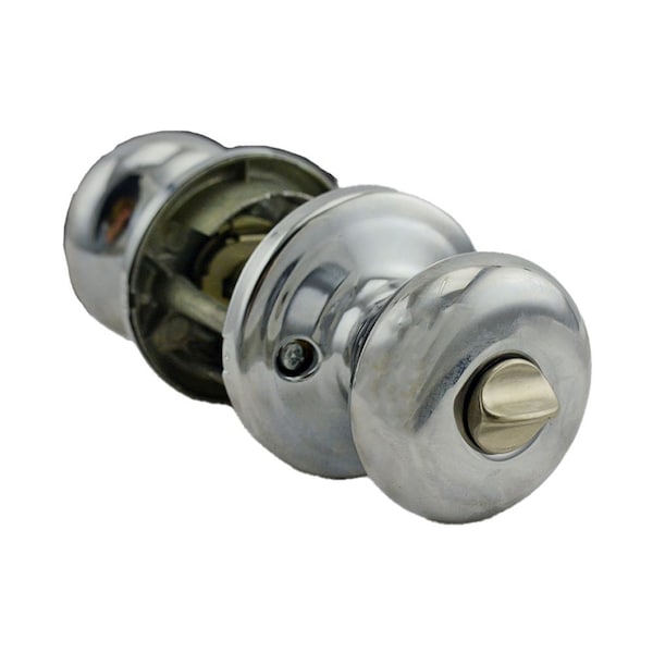 Hancock Knob Entry Door Lock with New Chassis with 6AL Latch and RCS Strike Bright Chrome Finish