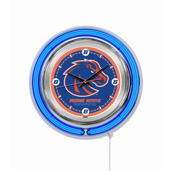 Boise State University Double Neon 15" Clock
