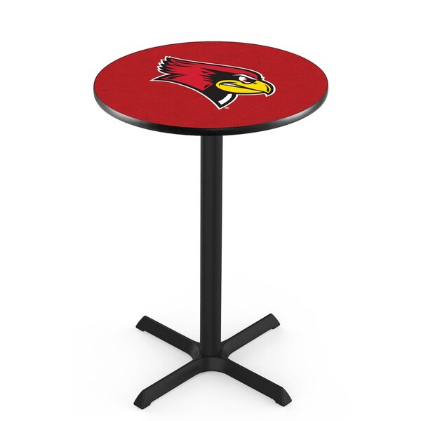 42" Blk Wrinkle Illinois State Pub Table, 36" dia. Top