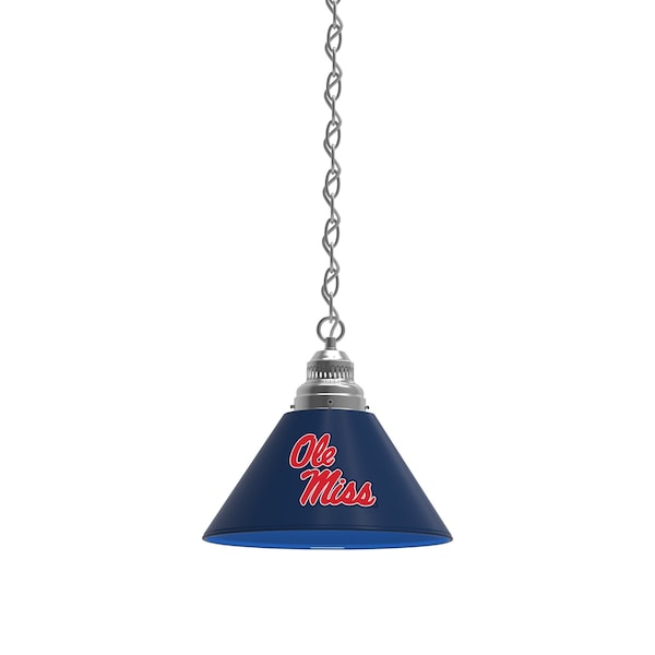 Ole' Miss Pendant Light, Chrome Fixture