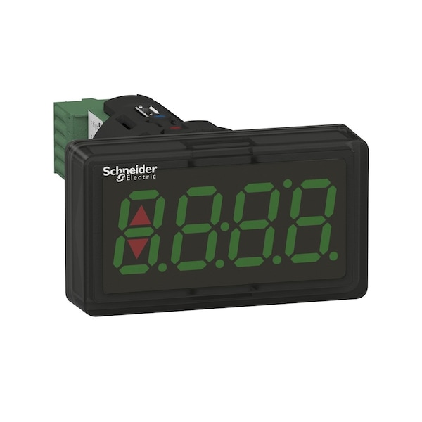 Display module, Harmony XB5, Digital panel meter, plastic, black, 22mm, 4 digit green LED display, 4.20mA input