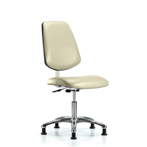 Clean Room Chair 18" to 23" Height, Vinyl, Adobe White