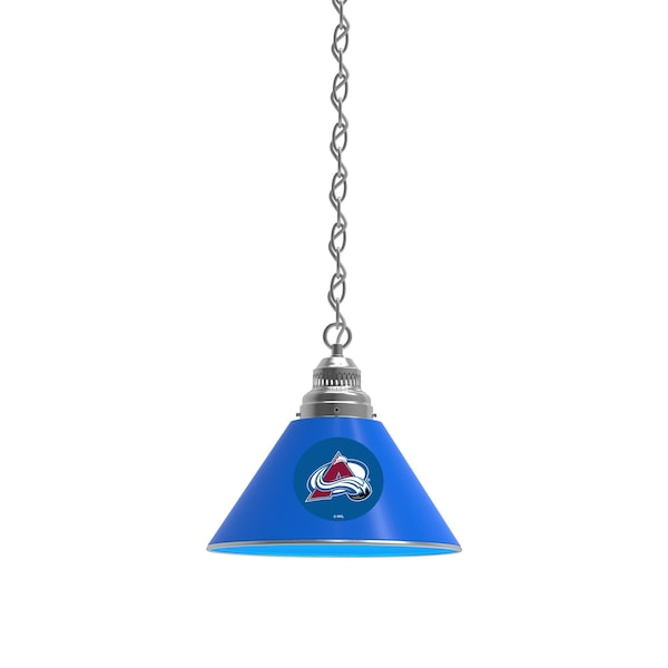 Colorado Avalanche Pendant Light, Chrome Fixture