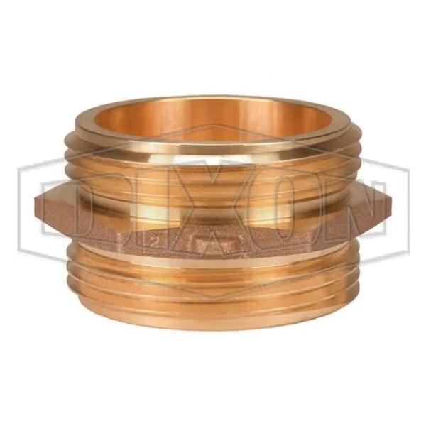 The Right Connection Double Hex Nipple, 4 in Nominal, MNST End Style, Cast Brass, Domestic