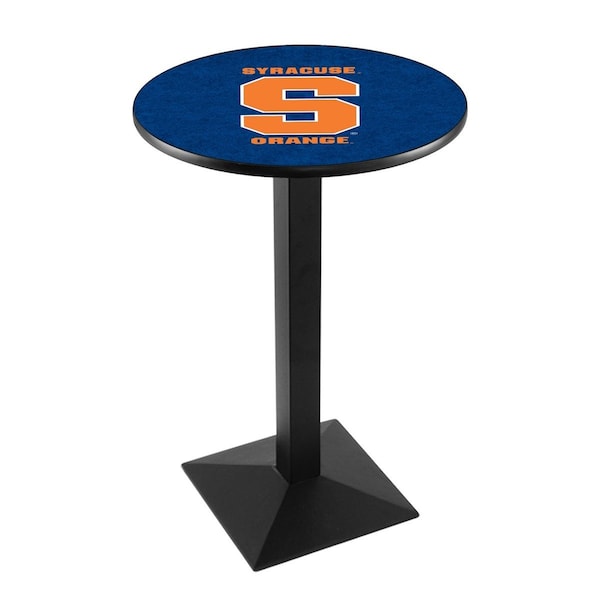 42" Blk Wrinkle Syracuse Pub Table, 36" dia. Top