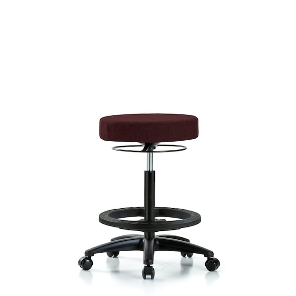 Bench Stool, Hi, Fabric, BF, Casters, Bur