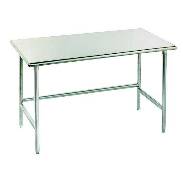 Work Table 96 in.W x 48 in.D 14 gauge 304 stainless steel top