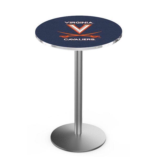 42" Stainless Steel Virginia Pub Table, 36" dia. Top