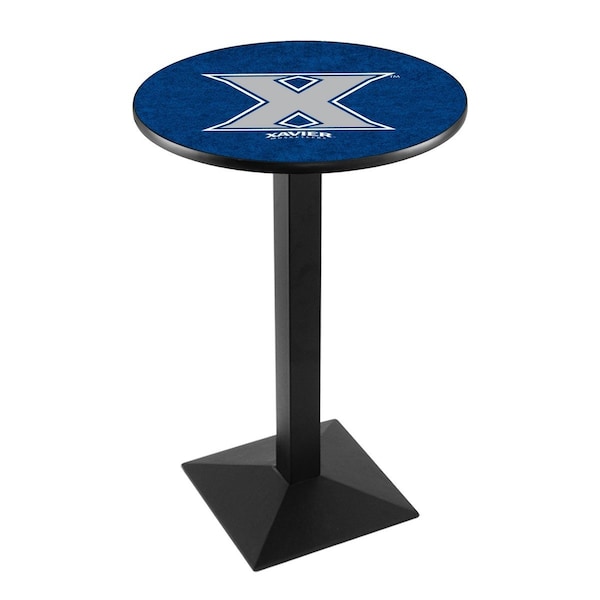 42" Blk Wrinkle Xavier Pub Table, 36" dia. Top