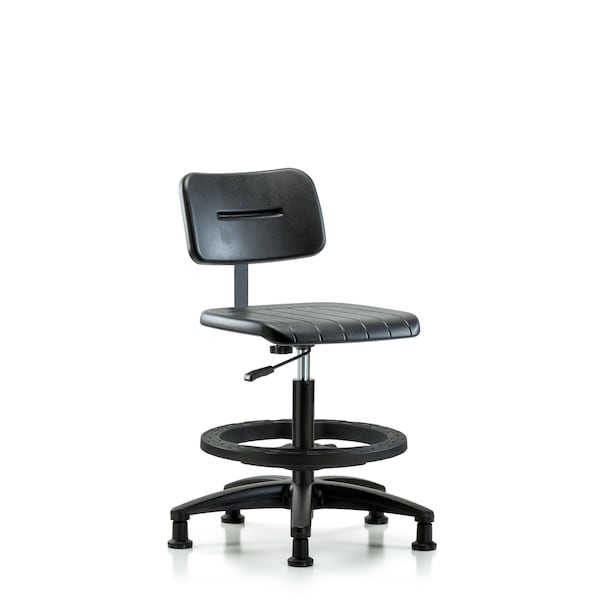 Basic Poly Med Bench Chair, BF, Glides, Polyurethane, 19-1/2" to 27-1/2" Seat Height