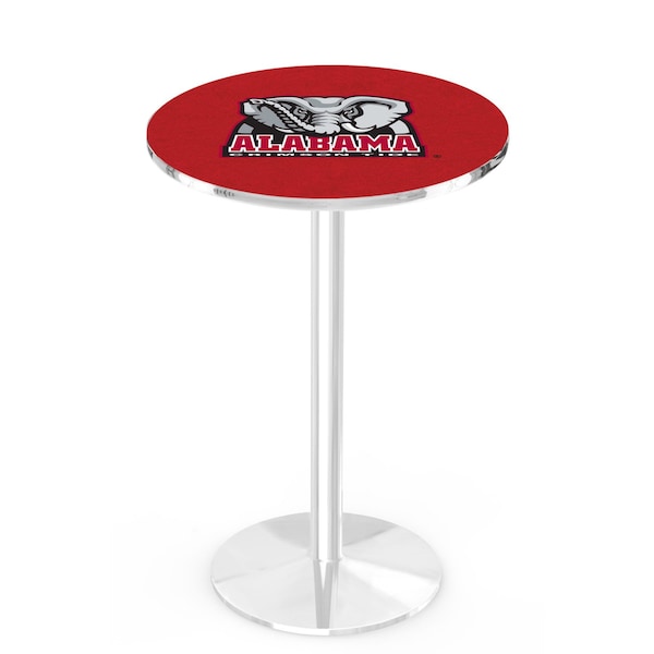 42" Chrome Alabama Pub Table, 36" dia. Top