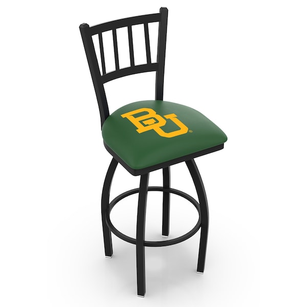 25" Blk Wrinkle Baylor Swivel Bar Stool, Jailhouse Back