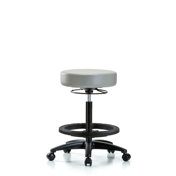 Bench Stool, Hi, Vinyl, BF, Casters, Dov