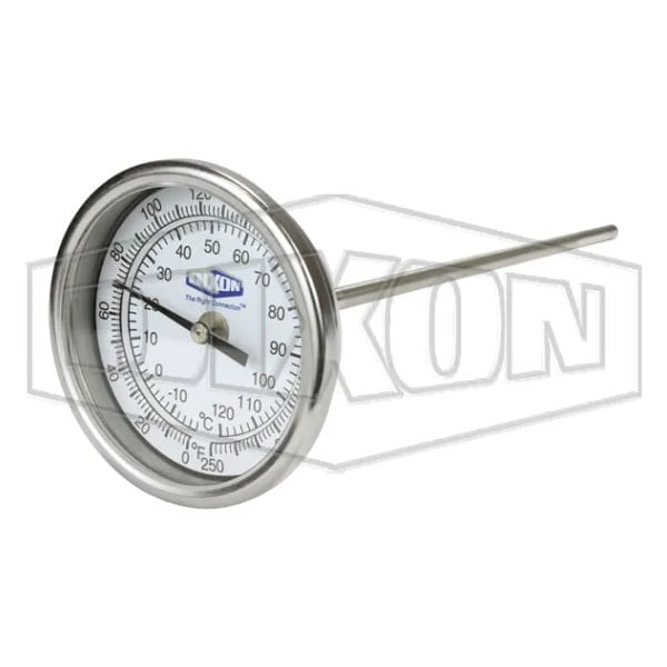 Model 30 Thermometer, 0 to 250DegF, 1 % Accuracy, 1/2 in MNPT Connection