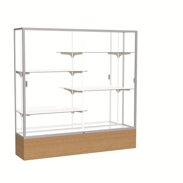 Floor Display Case 72x72x16, Mirror, Satin