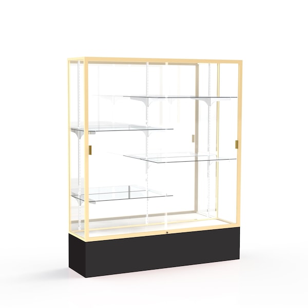 Spirit Floor Display Case 60x72x16, Mirror, Champange