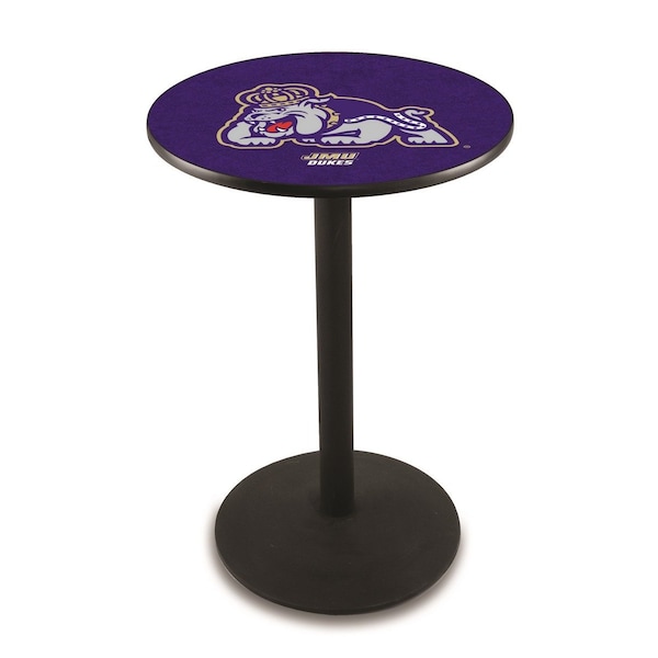 36" Blk Wrinkle James Madison Pub Table, 36" dia. Top