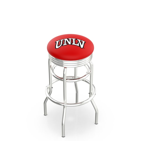 25" Chrome 2-Ring UNLV Swivel Bar Stool, Accent Ring