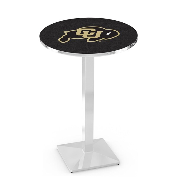 42" Chrome Colorado Pub Table, 36" dia. Top