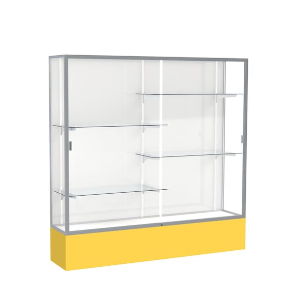 Spirit Floor Display Case 72x72x16, White, Satin