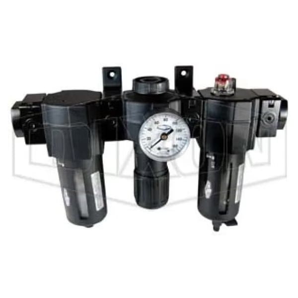 Norgren by  Standard Combination Unit, 3/8 in Port, 110 SCFM Flow Rate, Polycarbonate Bowl, 150 psi
