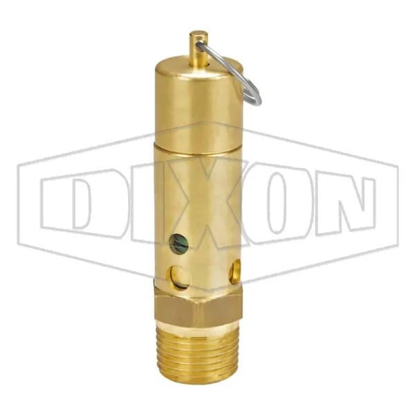 Heavy Duty Safety Pop-Off Valve, 1/2 in, MNPT, 346 SCFM, Brass Body