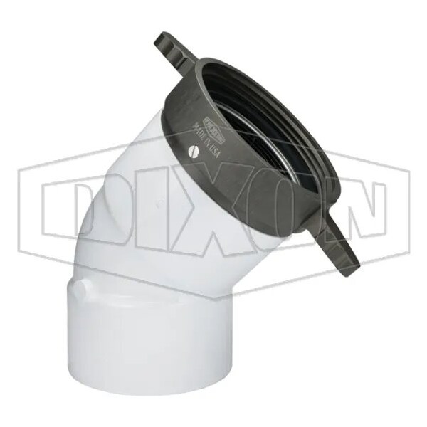 45Deg Dry Hydrant Female Adapter, 6 in, Female NST NH, Aluminum, Domestic