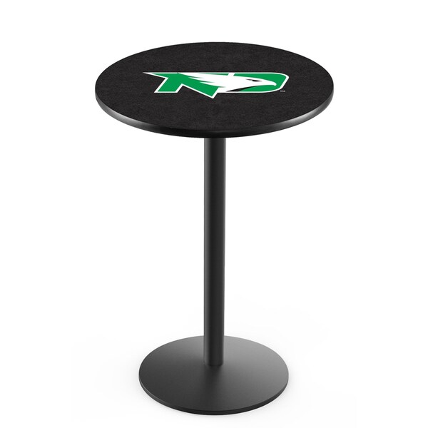 36" Blk Wrinkle North Dakota Pub Table, 36" dia. Top