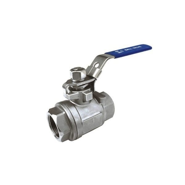 1 in Ball Valve, Stainless Steel, FNPT, Inline