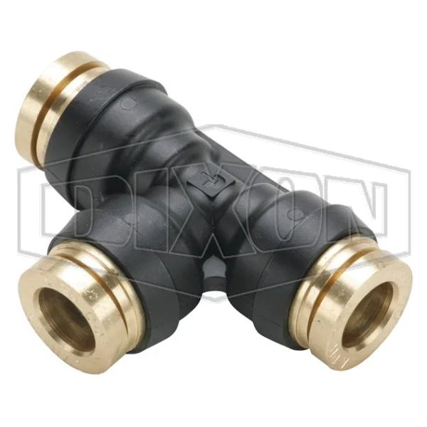 Legris by  Push-In Union Tee, 1/2 in Nominal, Tube, 250 psi Pressure, Brass, Domestic