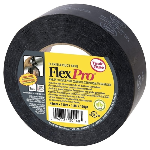 TUCK TAPE FLEX PRO HVAC Tape, 1203 yd L, 188 in W