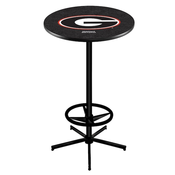 42" Black Georgia "G" Pub Table