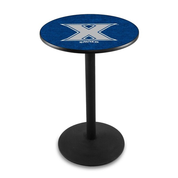 42" Blk Wrinkle Xavier Pub Table, 36" dia. Top