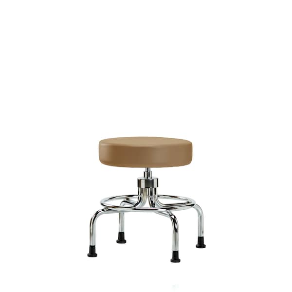 Screw-Lift Stool, Vinyl, CR, Glides, Taupe